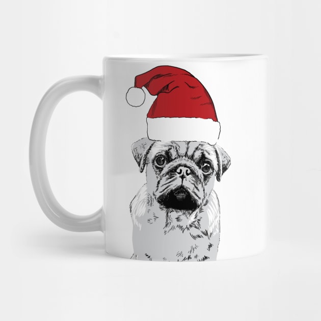 A Christmas Pug Puppy by polliadesign